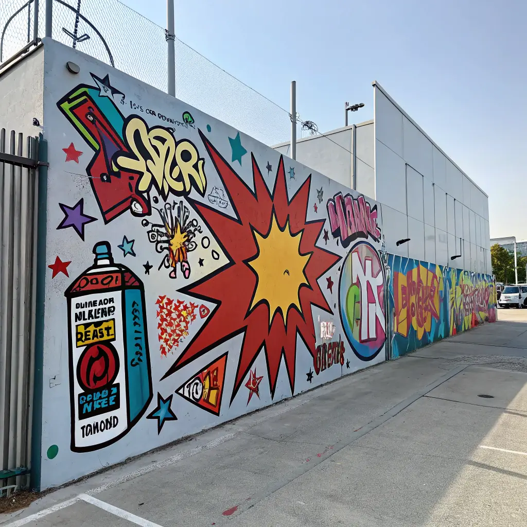 Abstract Graffiti Spray Art